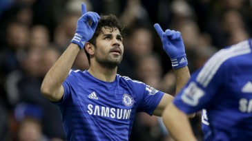 Diego Costa mostra os seus recursos: driblou três com um único corte e fez um golaço
