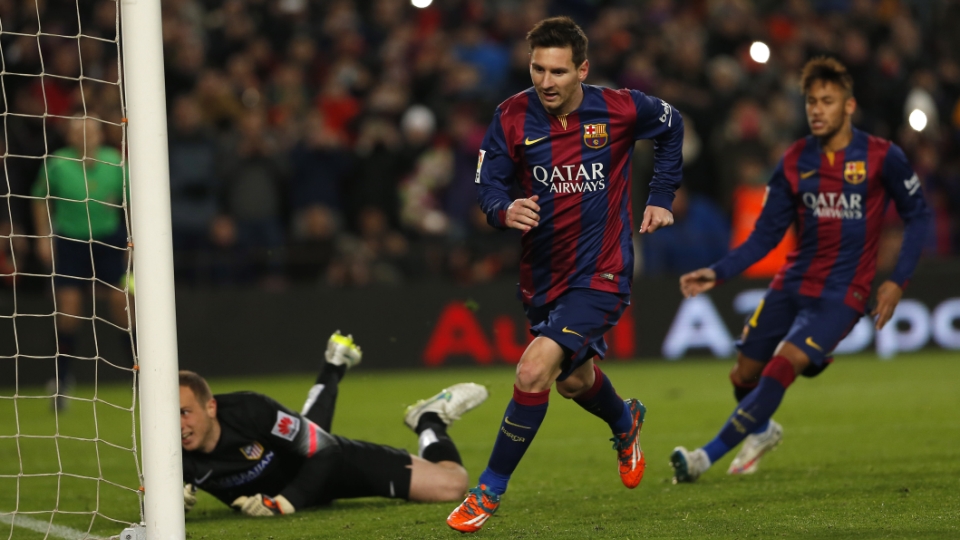 Faltou futebol, mas mesmo assim o Barcelona saiu em vantagem contra o Atl&eacute;tico na Copa do Rei