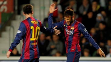 Na orquestra desafinada do Barcelona, a música fica por conta dos solistas Neymar e Messi