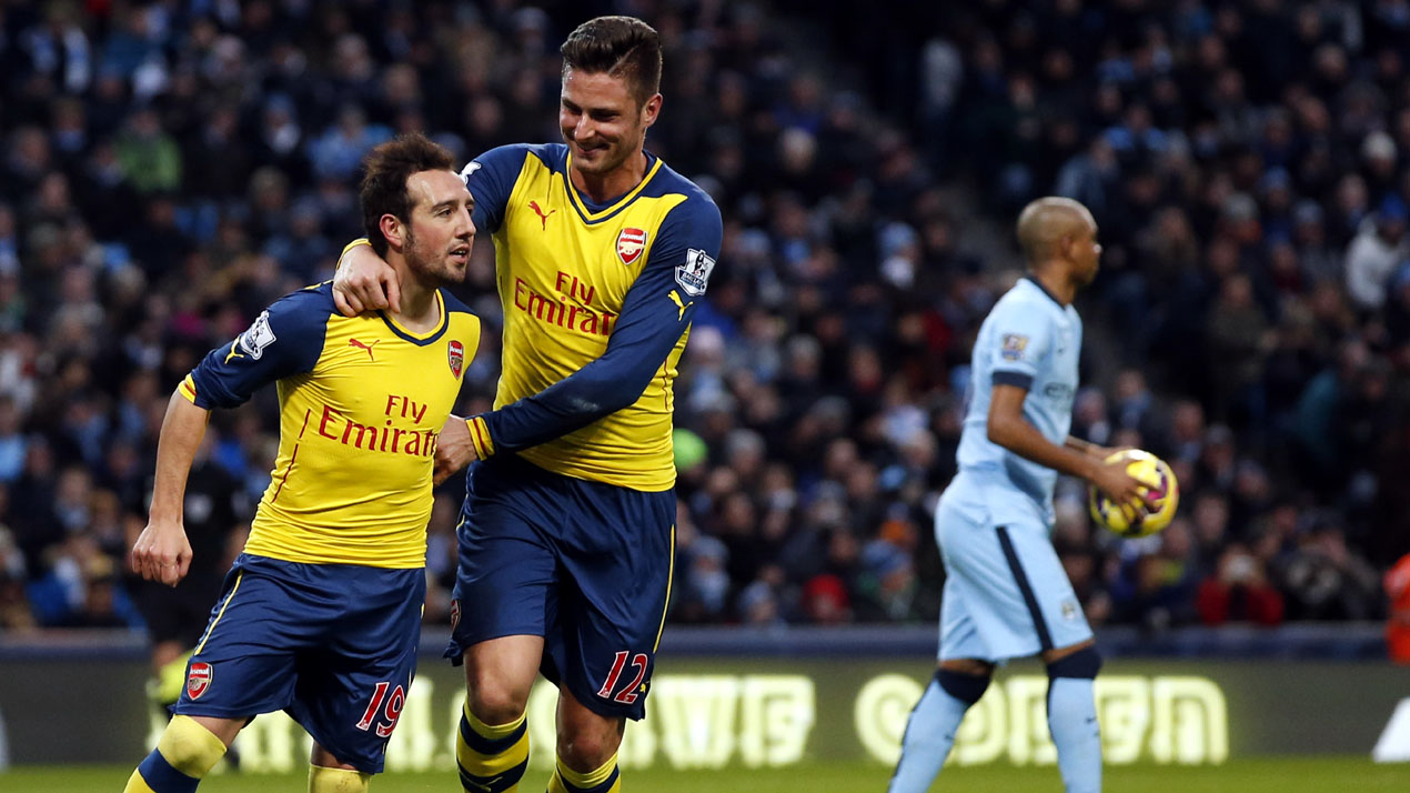 Em dia de jogo grande, baixinho Cazorla foi o cara da vit&oacute;ria do Arsenal contra o City