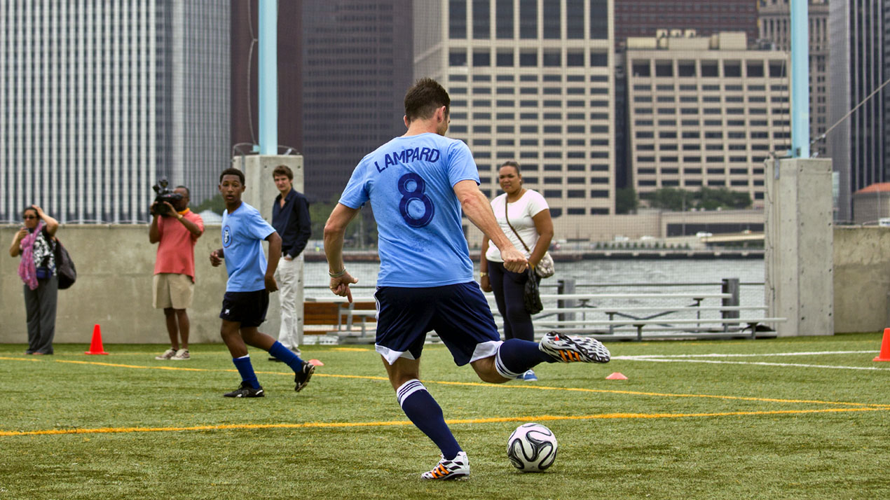 Frank Lampard em a&ccedil;&atilde;o do New York City (AP Photo/Craig Ruttle)
