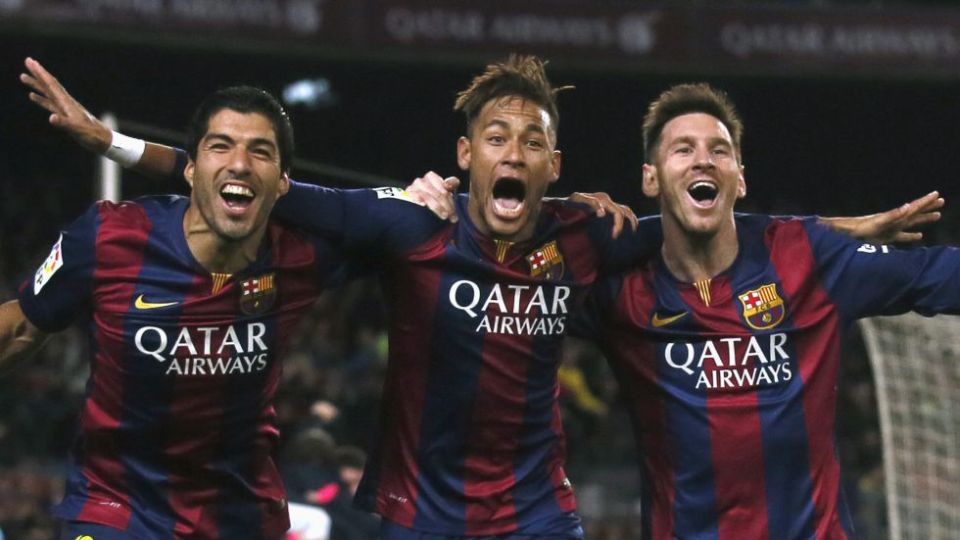 Su&aacute;rez, Neymar e Messi, do Barcelona