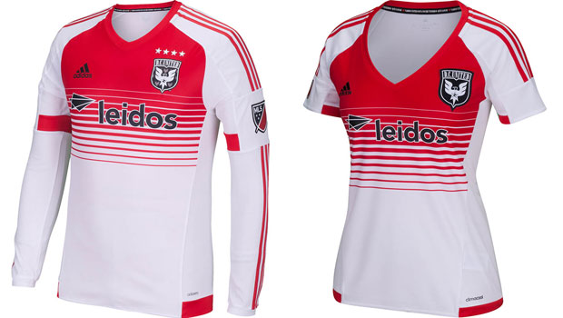 Camisa reserva do DC United, em vers&atilde;o manga longa e feminina