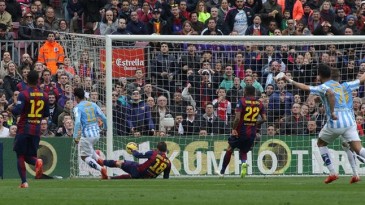 A eficiência do Málaga silenciou o Camp Nou e relembrou que o Barça ainda tem problemas