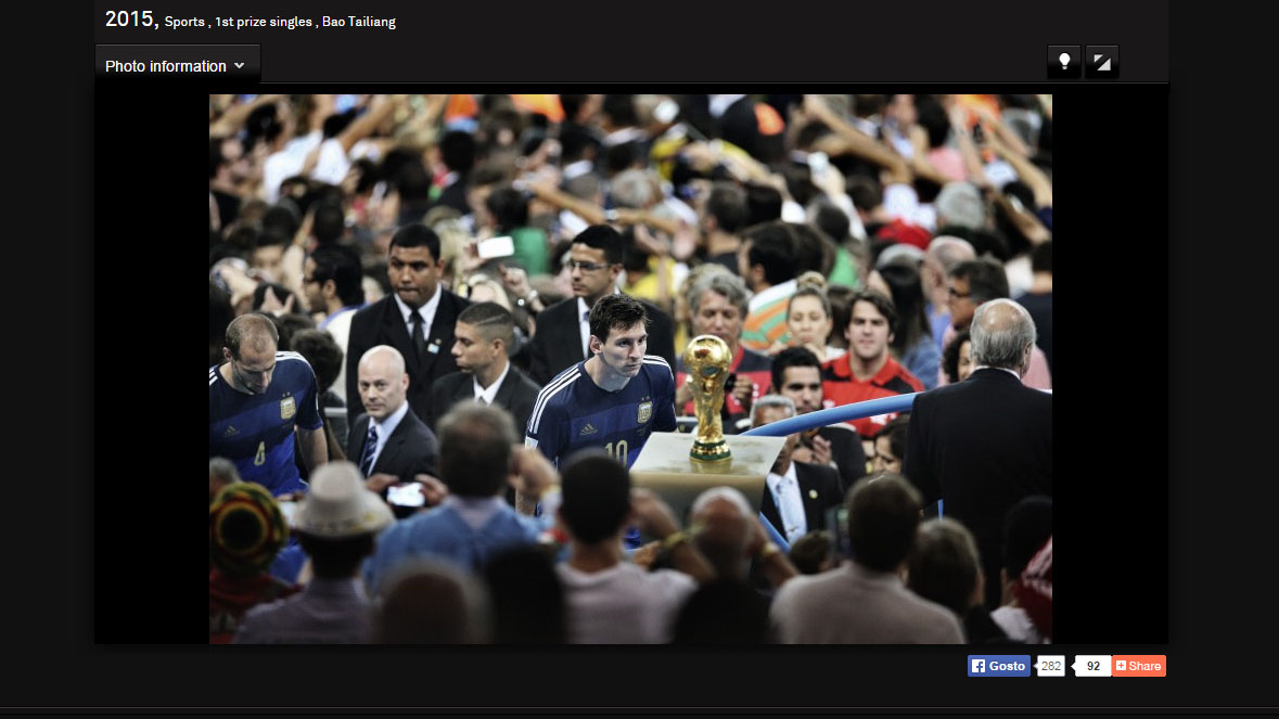 Messi perdeu a Copa, mas sua foto foi eleita a melhor do esporte em 2014