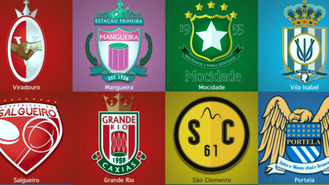 Fizeram escudos de futebol &agrave;s escolas de samba do Rio, e o resultado ficou demais