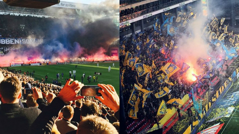 No duelo das arquibancadas, d&eacute;rbi entre Kobenhavn e Brondby tem empate t&eacute;cnico