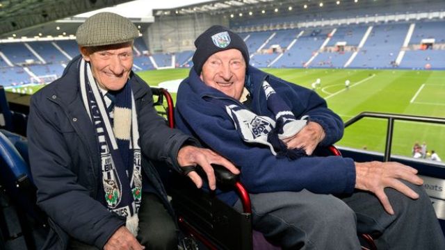 Aos 107 anos, o torcedor mais velho do West Brom ganhou uma tarde especial do clube