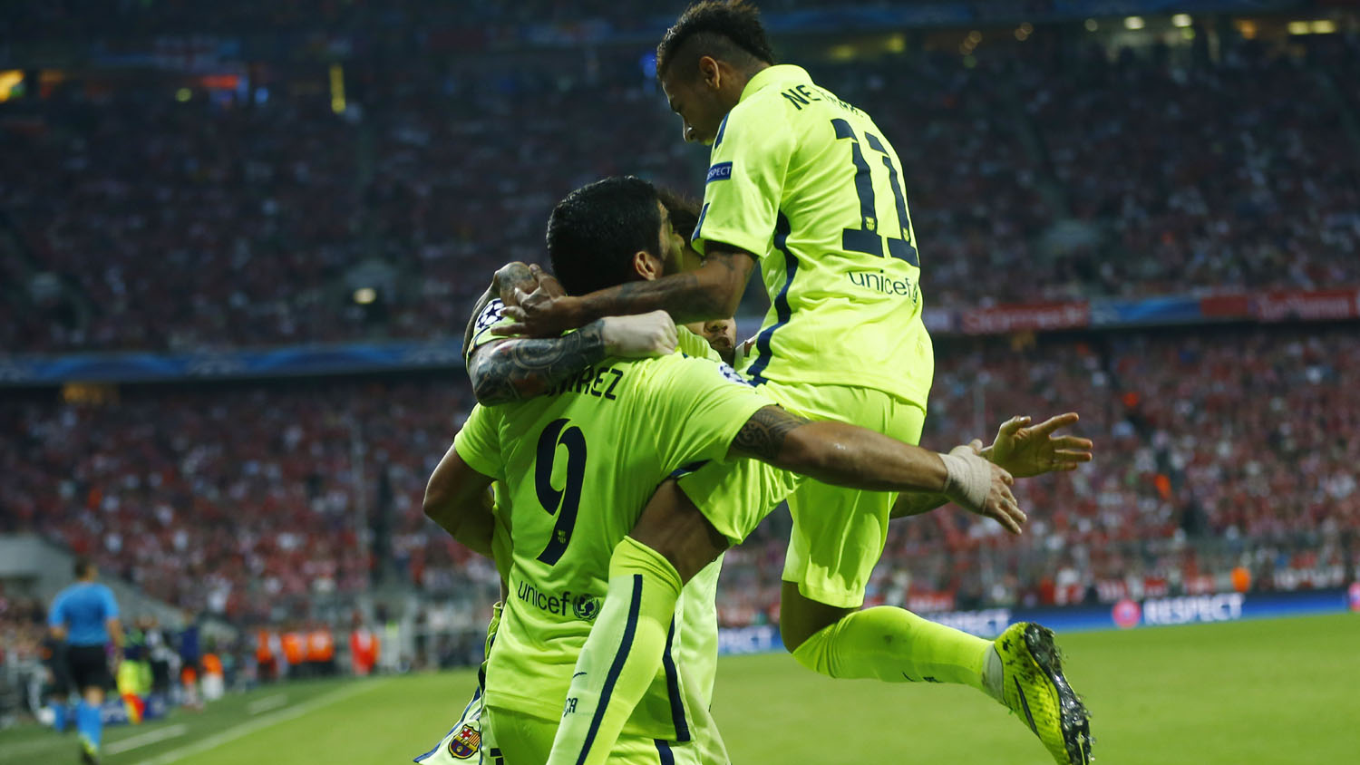 Neymar e Suárez foram os heróis do Barcelona do contra-ataque e enterraram os sonhos do Bayern