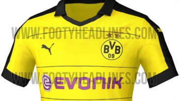 O Dortmund aposta em um estilo mais retrô para o seu uniforme em 2015/16