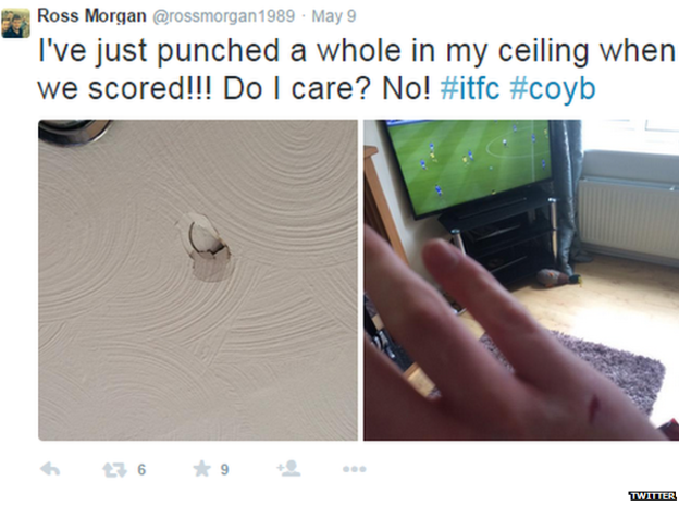 O teto quebrado no apartamento de Morgan