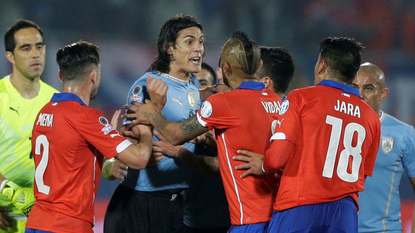 APTOPIX Chile Soccer Copa America Chile Uruguay