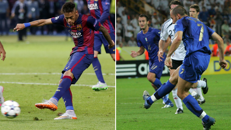 D&aacute; para por a narra&ccedil;&atilde;o do gol de Del Piero em 2006 em cima do de Neymar, e voc&ecirc; nem notaria