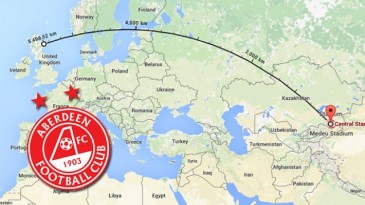 Aberdeen faz maior viagem da história das copas europeias, mas seria fichinha na Libertadores