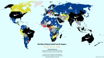 Veja como as marcas de material esportivo dividem as seleções ao redor do mundo