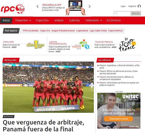 RPC: "Que vergonha da arbitragem, Panam&aacute; fora da final"