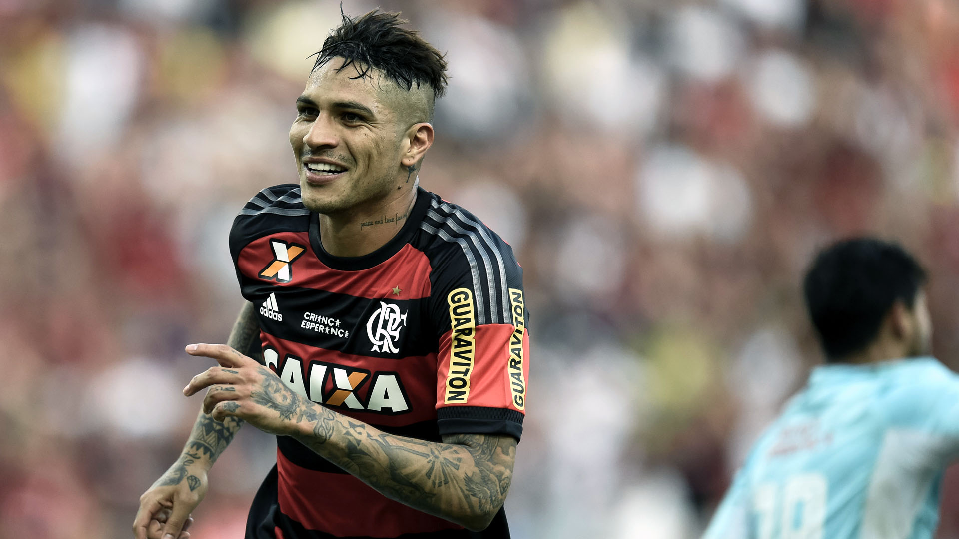 Guerrero comemora o seu gol contra o S&atilde;o Paulo, no Maracan&atilde; (Foto: Jorge Rodrigues/Trivela)