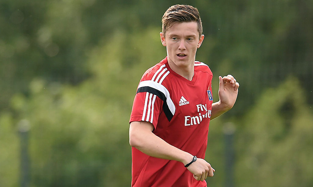 HARSEWINKEL,GERMANY,23.JUL.15 - SOCCER - 1. DFL, 1. Deutsche Bundesliga, Hamburger SV, training camp. Image shows Michael Gregoritsch (HSV). Photo: GEPA pictures/ Witters/ Tim Groothuis- ATTENTION - COPYRIGHT FOR AUSTRIAN CLIENTS ONLY