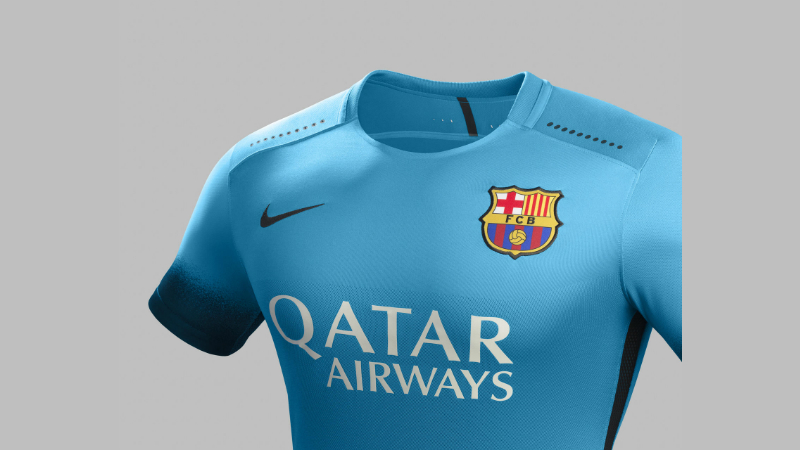 Novo uniforme alternativo do Bar&ccedil;a (Divulga&ccedil;&atilde;o)