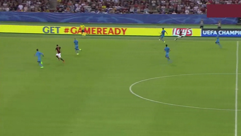 Pare tudo o que voc&ecirc; est&aacute; fazendo para ver a pintura de Florenzi contra o Barcelona