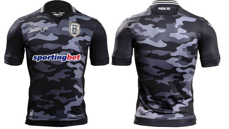 O uniforme camuflado do PAOK