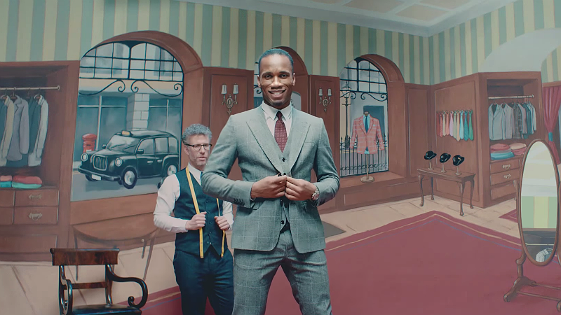 Comercial divertido reconta a carreira de Drogba sob a perspectiva de suas viagens