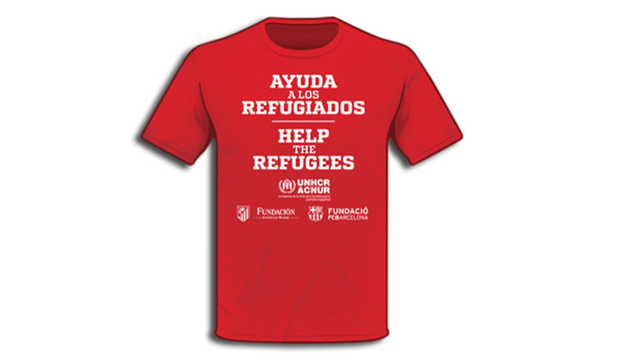 Antes do duelo deste s&aacute;bado, Atl&eacute;tico de Madrid e Barcelona se unir&atilde;o por refugiados
