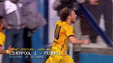 Diego Forlán fez uma jogadaça na vitória do Peñarol no Campeonato Uruguaio