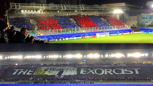 A torcida do CSKA chamou o exorcista para expulsar os Diabos Vermelhos do Manchester United