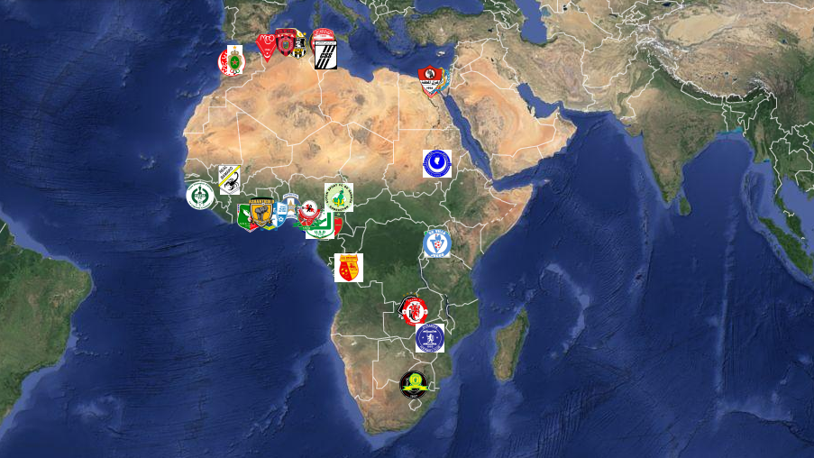 No dia da decis&atilde;o, viaje por um mapa com todos os finalistas da Champions Africana
