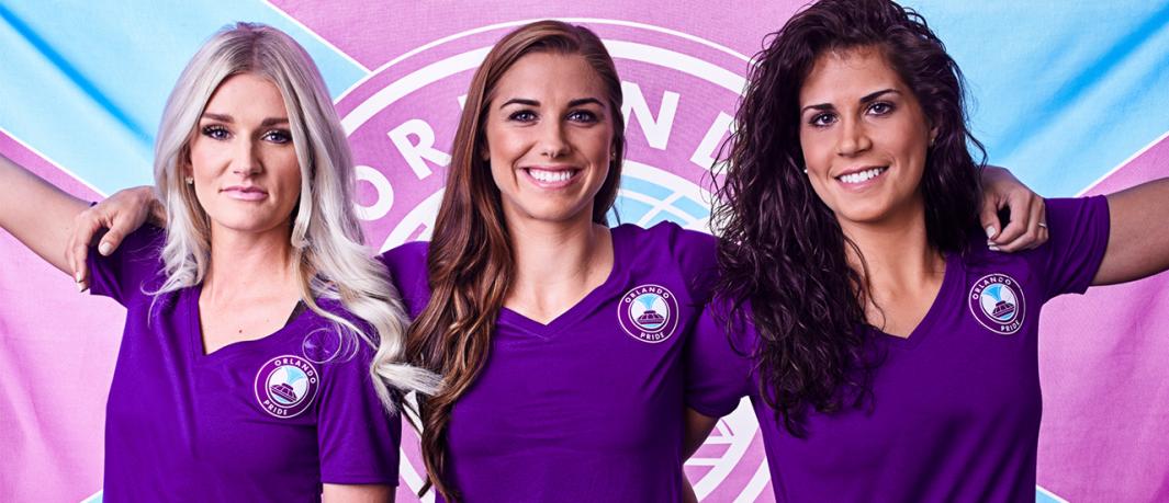 Kaylyn Kyle, Alex Morgan e Sara Hagen, contratadas pelo Orlando Pride (Foto: divulga&ccedil;&atilde;o)