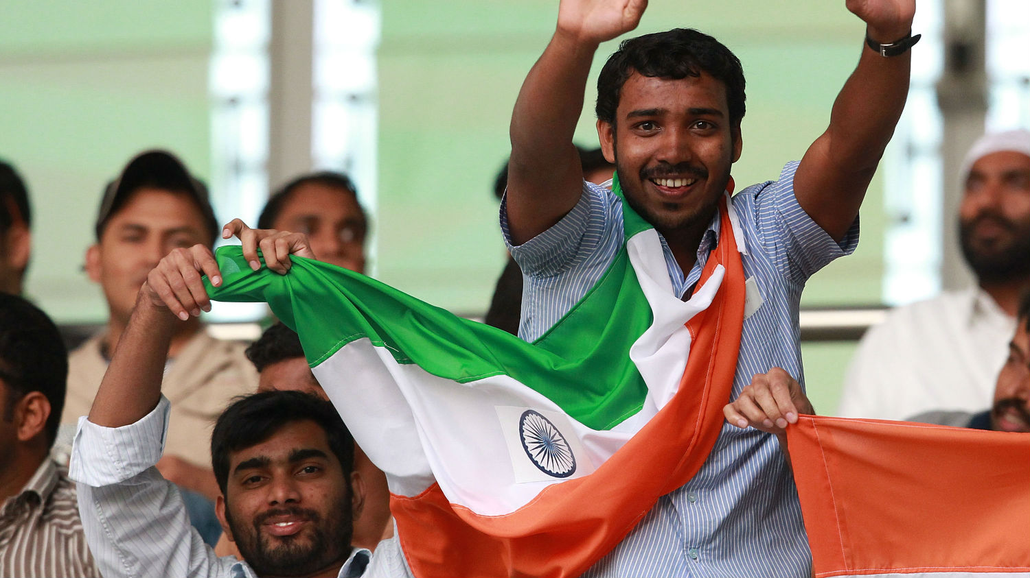 A torcida da sele&ccedil;&atilde;o indiana (Foto: Getty Images)
