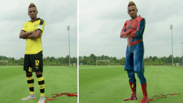 Aubameyang como Homem-Aranha, Calhanoglu como Surfista Prateado e Robben como… Homem de Ferro?