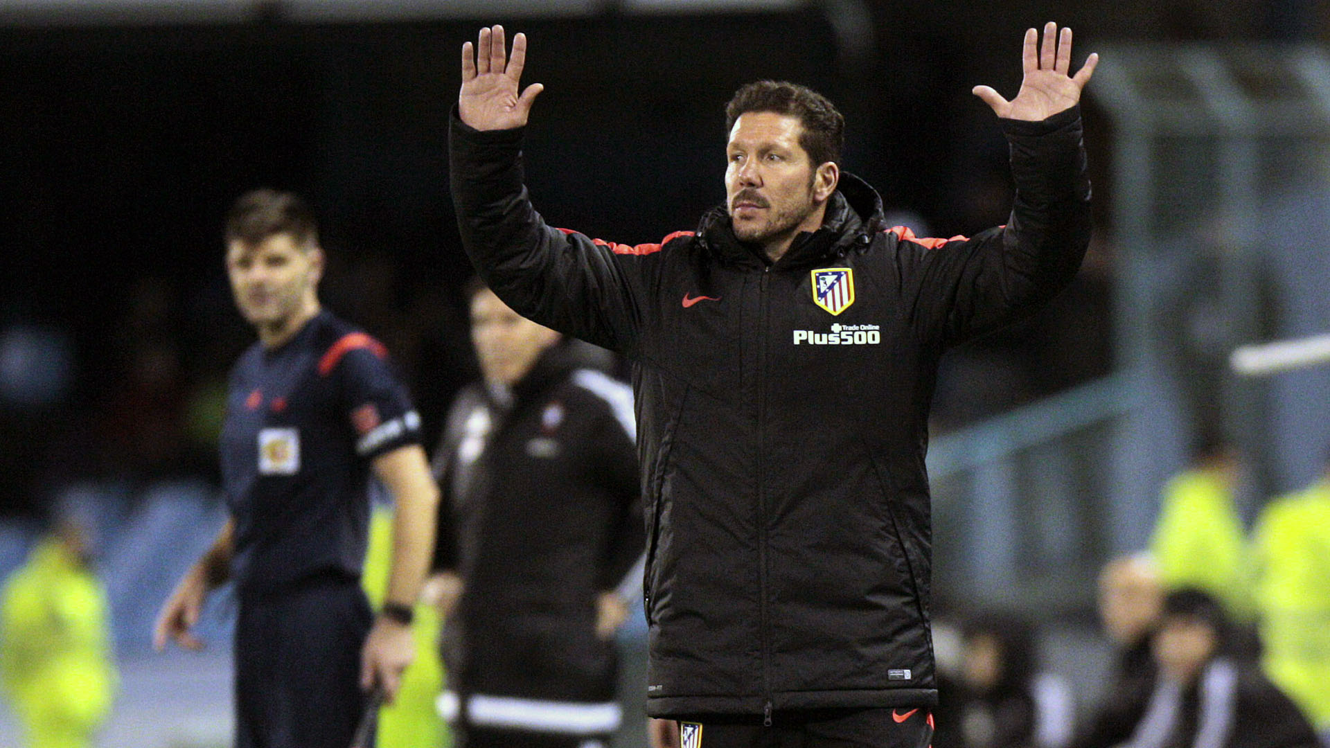 Diego Simeone, t&eacute;cnico do Atl&eacute;tico de Madrid (AP Photo/Lalo R. Villar)