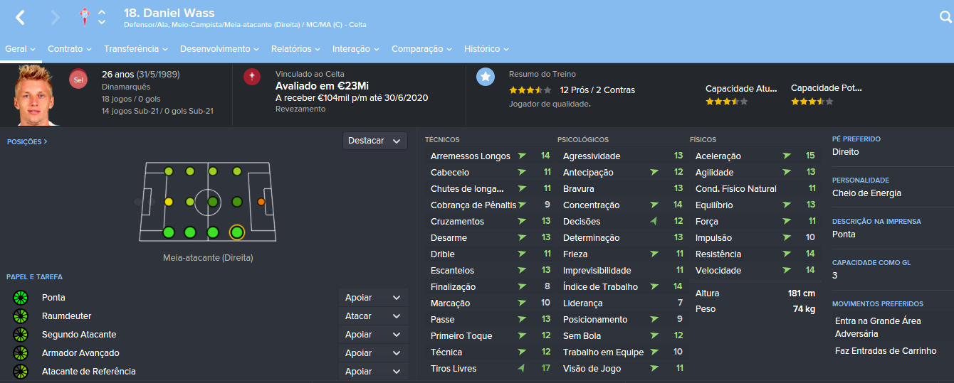 Perfil do dinamarqu&ecirc;s Daniel Wass, que foi importante na temporada