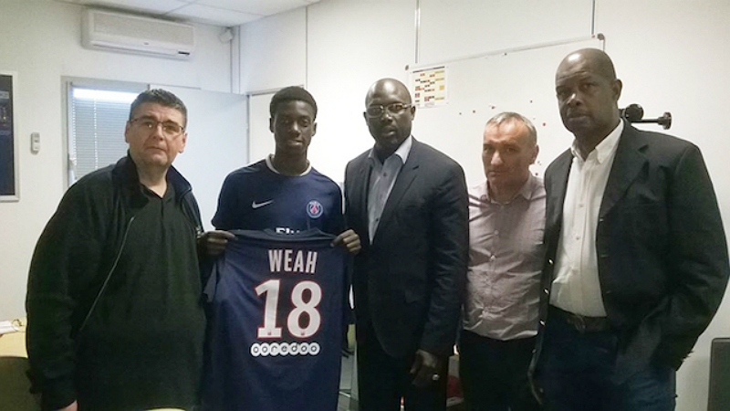 O filho de Weah tem apenas 15 anos e chegou arrebentando ao time sub-17 do PSG