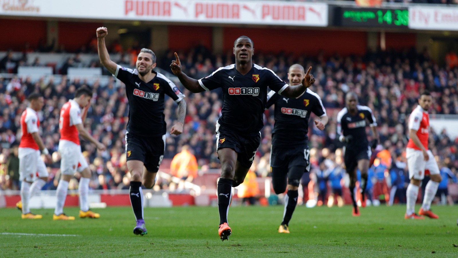 O &iacute;mpeto do Watford e o gol perdido por Welbeck de novo frustraram o Arsenal, fora da FA Cup