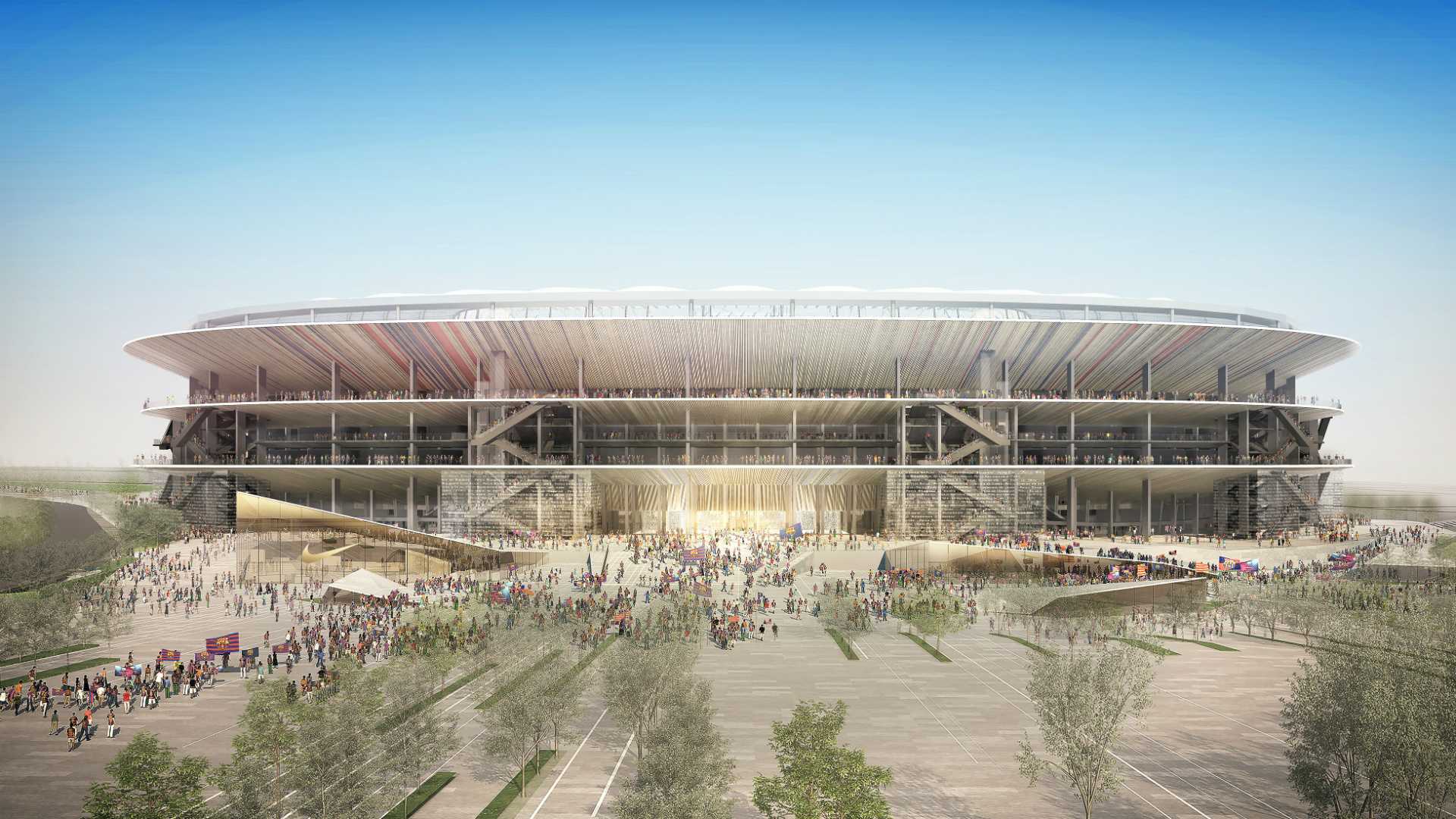 Assim dever&aacute; ser o novo Camp Nou projetado pelo Barcelona para 2021