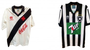 Loja vende camisas originais de Vasco-89 e Botafogo-95, mas preço é salgado