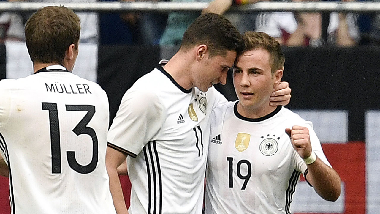 G&ouml;tze e M&uuml;ller ajudaram a dar alguma gra&ccedil;a ao amistoso da Alemanha