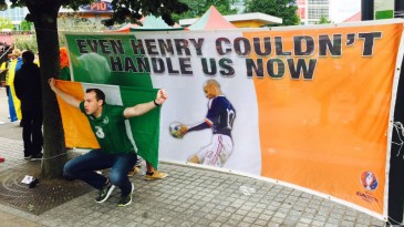 Além de tudo, os irlandeses também são donos das bandeiras mais galhofeiras da Euro