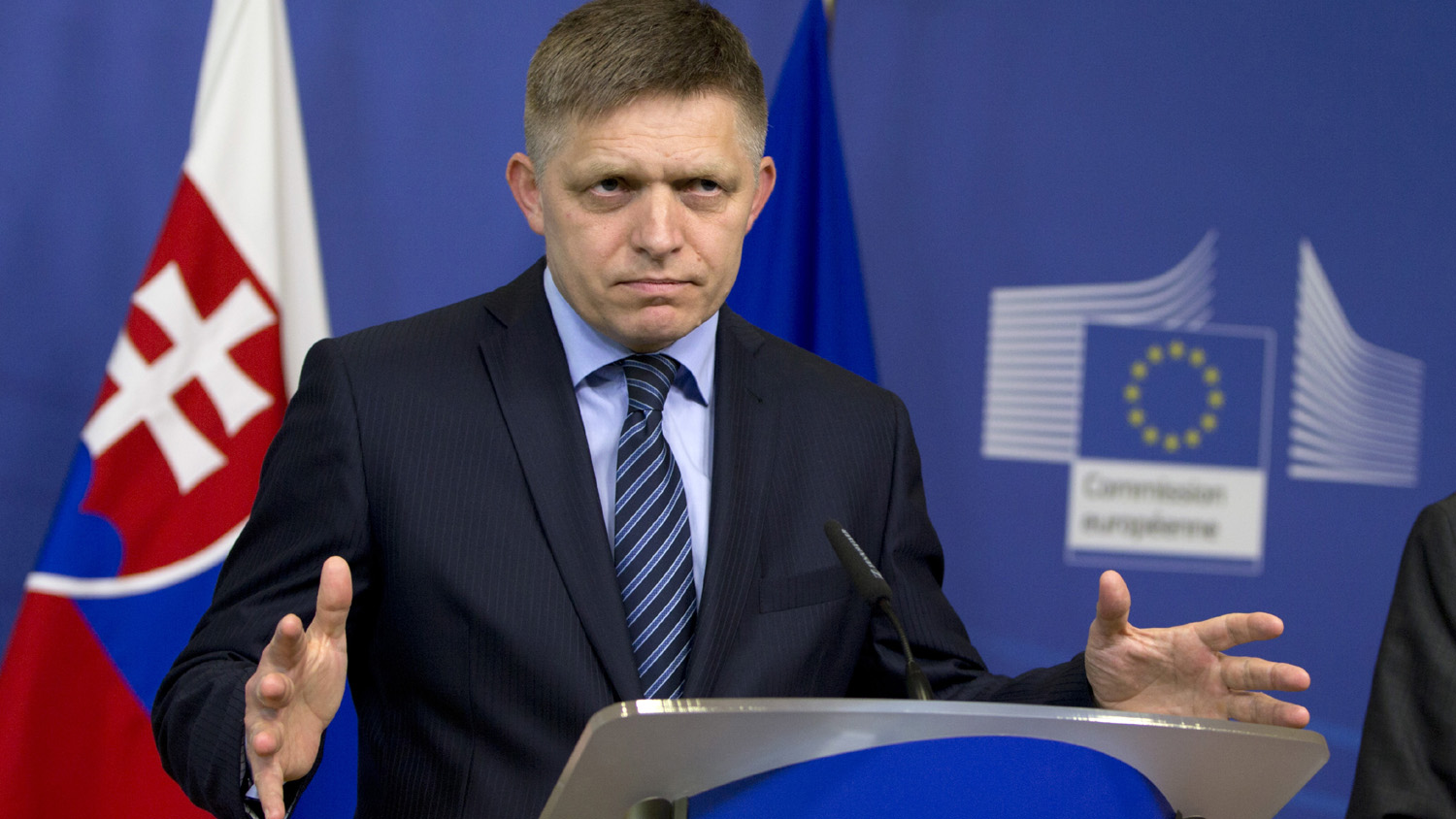 Robert Fico, primeiro-ministro da Eslov&aacute;quia (Foto: AP)