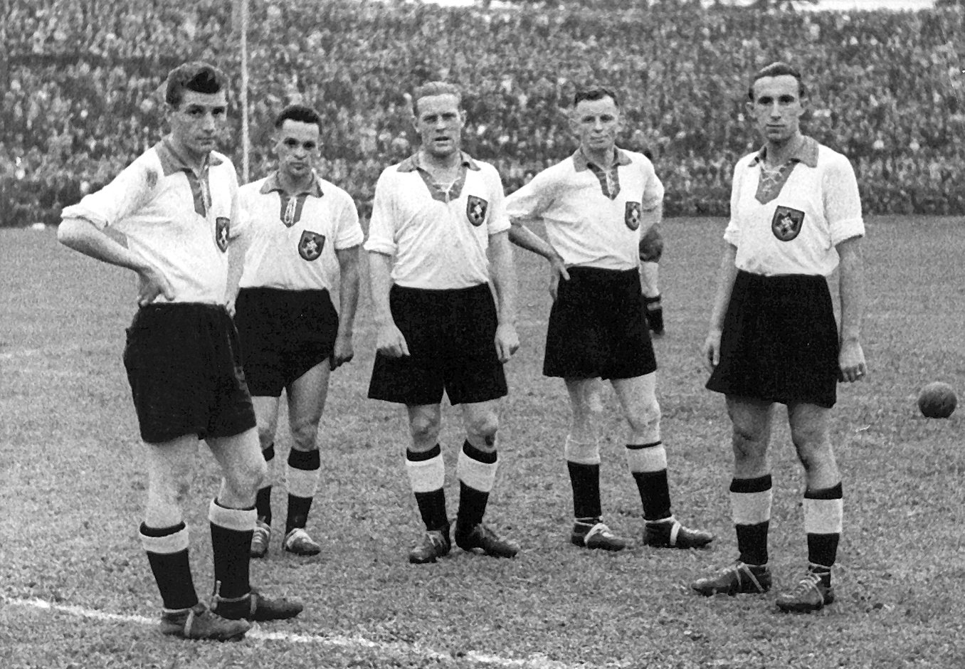 Fritz Walter, August Klingler, Albert Sing, Ernst Willimowski e Karl Decker