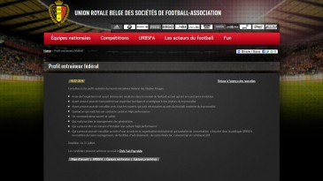 Acha que consegue fazer a ótima geração belga brilhar? Federação busca técnico no seu site