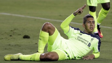 Roberto Firmino brilhou na vitória do Liverpool sobre o Milan nos EUA