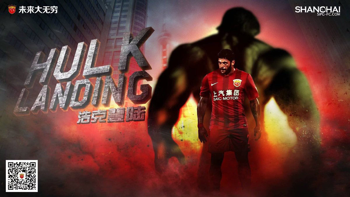 [V&iacute;deo] Hulk estreou fazendo gol na China, mas se machucou logo depois