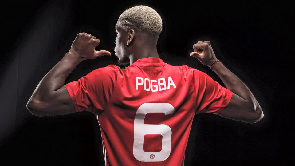 Pogba vestir&aacute; a camisa 6 no Manchester United