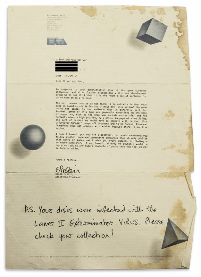 A carta que a EA rejeita a ideia do Football Manager