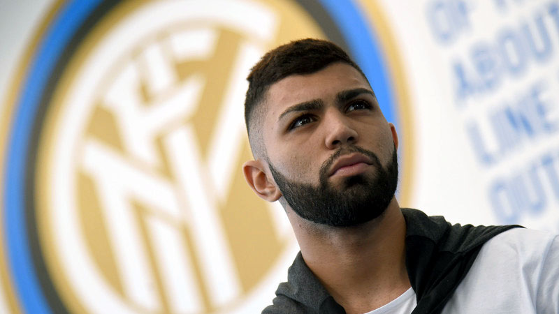 Gabigol no treino da Inter