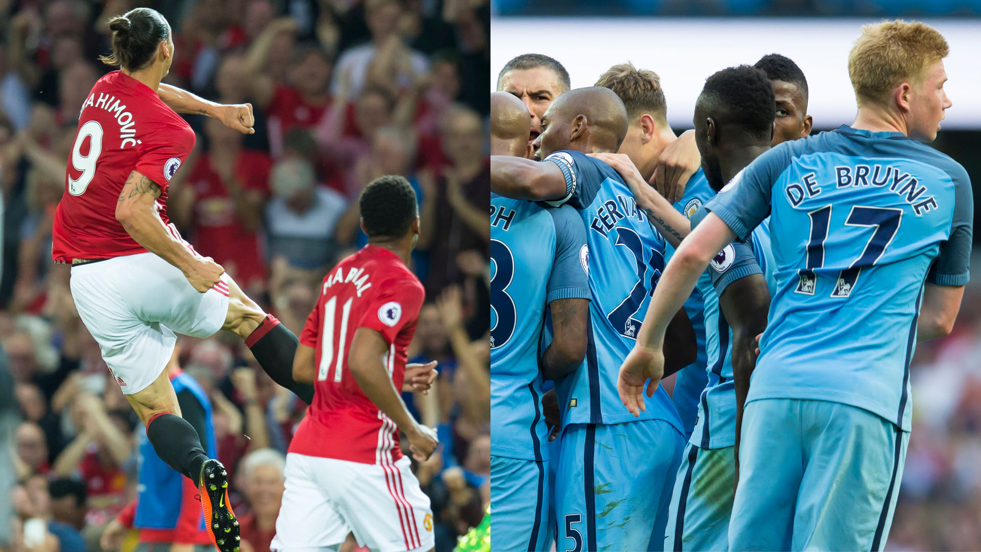 Manchester United x Manchester City: primeiro d&eacute;rbi entre os dois na temporada (Fotos: AP)